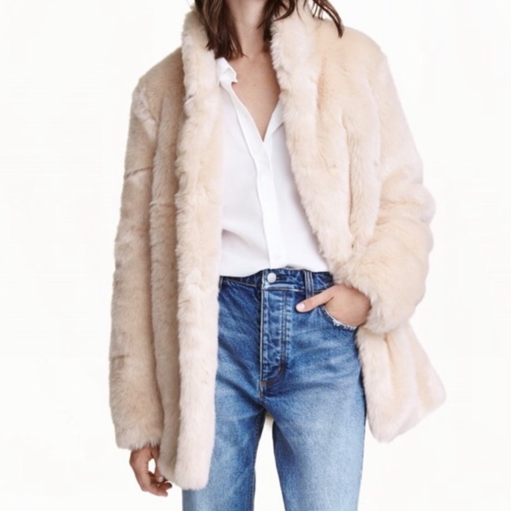 Blush Faux Fur Coat